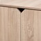 Baxton Studio Jasper Oak Finished 2-Door Wood Cat Litter Box Cover House 157-9543 - alternate 3